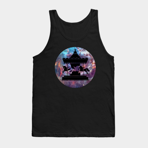 Unicorns Carousel Universe Tank Top by PrintablesPassions
